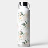 Rose Blumengartenmuster Trinkflasche (Vorderseite)