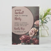 Rose Blumengeburt Einladung (Stehend Vorderseite)