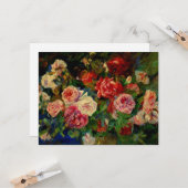 Rose, Blumengemälde von Pierre-Auguste Renoir Karte (Vorderseite/Rückseite Beispiel)