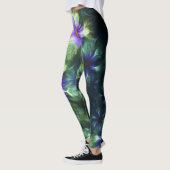 Rose Blumengrün Rot Moderne Chic Leggings (Links)