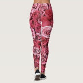 Rose Blumengrün-rote, moderne Leggings im schicken (Rückseite)