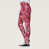 Rose Blumengrün-rote, moderne Leggings im schicken (Links)