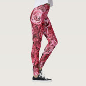 Rose Blumengrün-rote, moderne Leggings im schicken (Rechts)