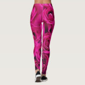 Rose Blumengrün Schwarz Moderne Leggings Stil (Rückseite)