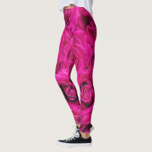 Rose Blumengrün Schwarz Moderne Leggings Stil (Links)