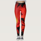 Rose Blumengrün und moderne Leggings (Vorderseite)