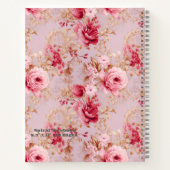 Rose-Blumengürtel - 8,5" x 11" Notizblock (Rückseite)