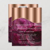 Rose Blumenkode Rose Gold Kupfer Marsala Rosa (Vorne/Hinten)