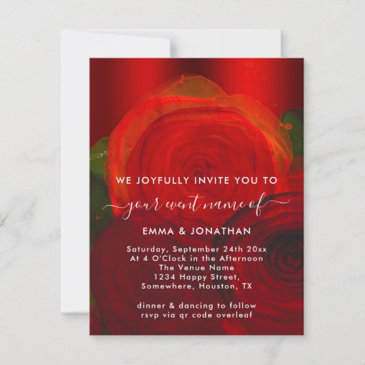 Rose Blumenkode Rotwein Elegante (Vorderseite)