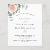 Rose Blumenladen 50. Hochzeitstag Einladung (Vorderseite)