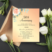 Rose Blumenladen 50. Hochzeitstag Einladung