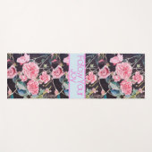 Rose Blumenmuster Aquarell Junge folgen Yogamatte (Vorderseite (Horizontal))