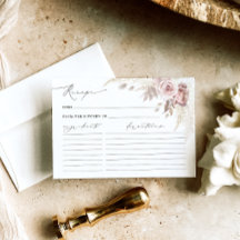 Rose Blumenmuster Brautparty Rezept Karte