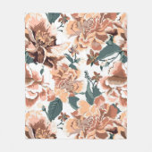 Rose Blumenmuster Elegantes Design Fleecedecke (Vorderseite)