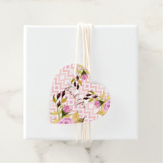 Rose Blumenmuster Geschenkanhänger (Beispiel)