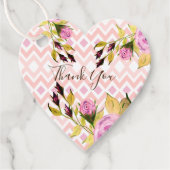 Rose Blumenmuster Geschenkanhänger (Vorderseite)