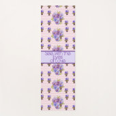 Rose Blumenmuster Pink mit den Augen der Liebe Yogamatte (Vorderseite)