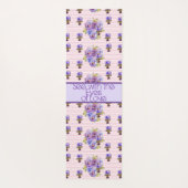 Rose Blumenmuster Pink mit den Augen der Liebe Yogamatte (Rückseite)