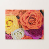 Rose Blumenmuster Puzzle (Horizontal)