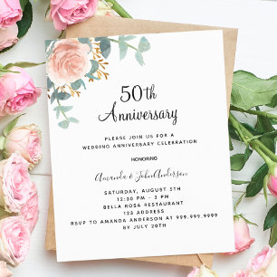 Rose Blumenrosa Budget 50. Hochzeitstag