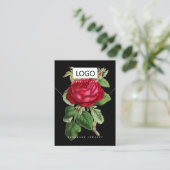 Rose Blumenschmuck Ohrringe Necklace Display Card Visitenkarte (Stehend Vorderseite)