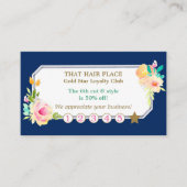 Rose Blumenstrauß Friseur Salon Loyalität Karte (Vorderseite)