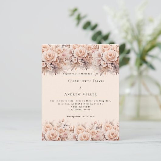 Rose-Blumenstrauß mit Creme (Stehend Vorderseite)