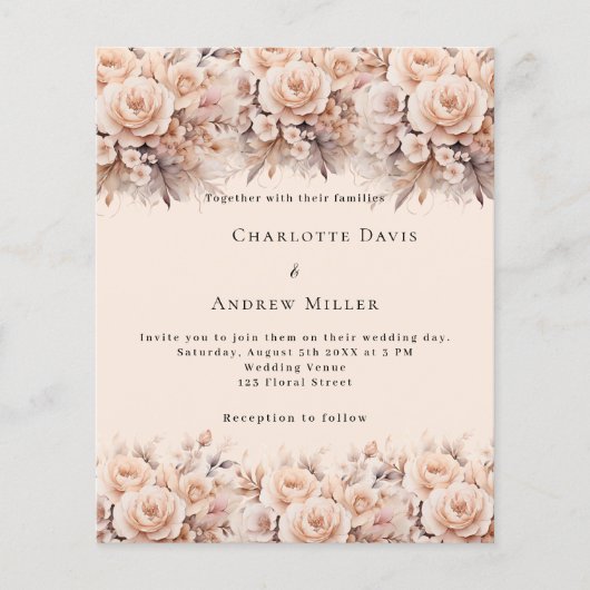 Rose-Blumenstrauß mit Creme (Vorderseite)