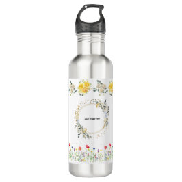 Rose Blumenstrauß personalisiertes Wasser Flasche Edelstahlflasche