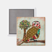 Rose Blumenzauber Vintages Magnet (Vorderseite/Rückseite)