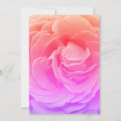 Rose Blumenzettel Einladung (Rückseite)