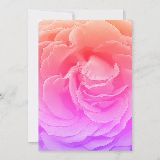 Rose Blumenzettel Einladung (Rückseite)