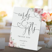 Rose Blumenzettel und Geschenke Sockelschild