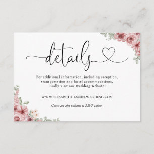 Rose Blumenzitat Begleitkarte