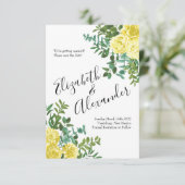 Rose Blumenzwiebelblume Rett Datum Einladung (Stehend Vorderseite)