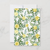 Rose Blumenzwiebelblume Rett Datum Einladung (Rückseite)