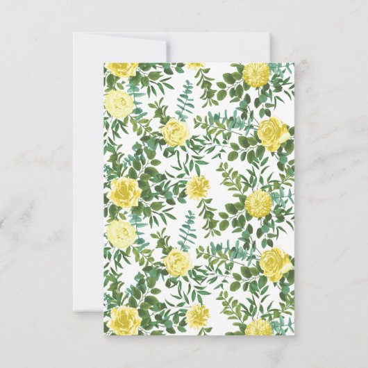 Rose Blumenzwiebelblume Rett Datum Einladung (Rückseite)