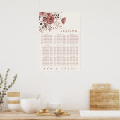 Rose Blumenzwiebelplakette Poster (Küche)