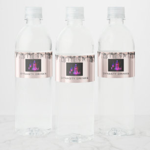 Rose Blush Black Tropfens Dynastie Drinks Event Lo Wasserflaschenetikett