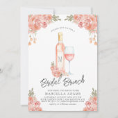 Rosé Blush Bridal Brunch Einladung (Vorderseite)