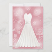 Rose Blush Bridal Dusche Einladung (Rückseite)