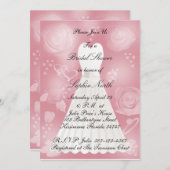 Rose Blush Bridal Dusche Einladung (Vorne/Hinten)