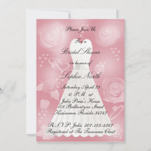 Rose Blush Bridal Dusche Einladung