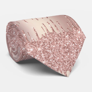 Rose Blush Elegante Neck Tie Sparkle Glitzer Tropf Krawatte