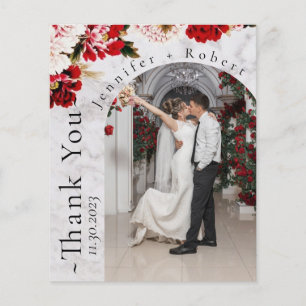 Rose Blush Foto Budget Hochzeit Danke Karte