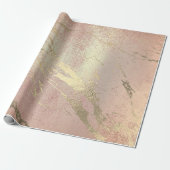 Rose Blush Foxier Skin Gold Marmor Shiny VIP Geschenkpapier (Ungerollt)