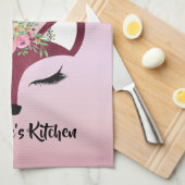 Rose Blush Glitzer Paint Girly Fox Geschirrtuch (Viertel Falte)