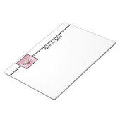 Rose Blush Glitzer Paint Girly Fox Notizblock (angewinkelt)