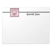 Rose Blush Glitzer Paint Girly Fox Notizblock (Vorderseite)