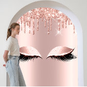 Rose Blush Glitzer Tropfen Eyelashes Schönheit Poster